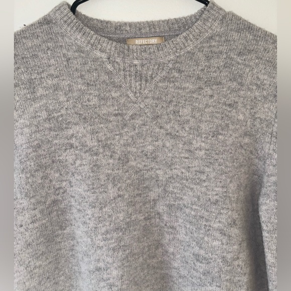 Refectory Gray Crewneck Lambswool Sweater Size Small - Picture 2 of 11